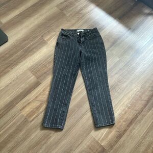 Black Pinstripe Jeans